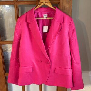 J. Crew Women High-shine double-breasted blazer Fuscia SZ: 20
